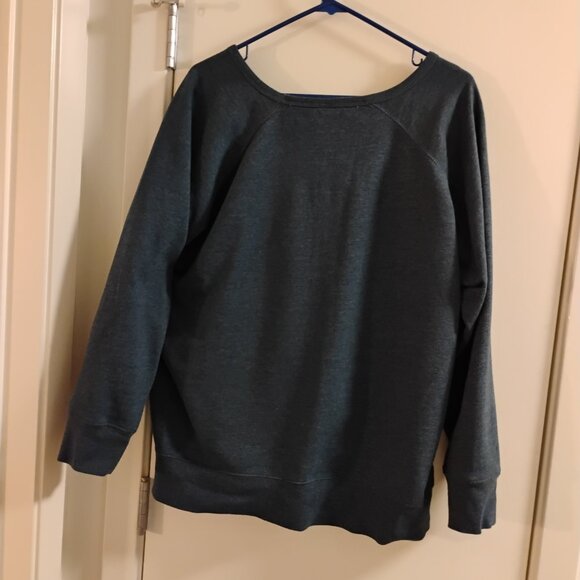 Clif Bar branded Women's wide crew neck sweatshirt size XL heather blue - Picture 2 of 8